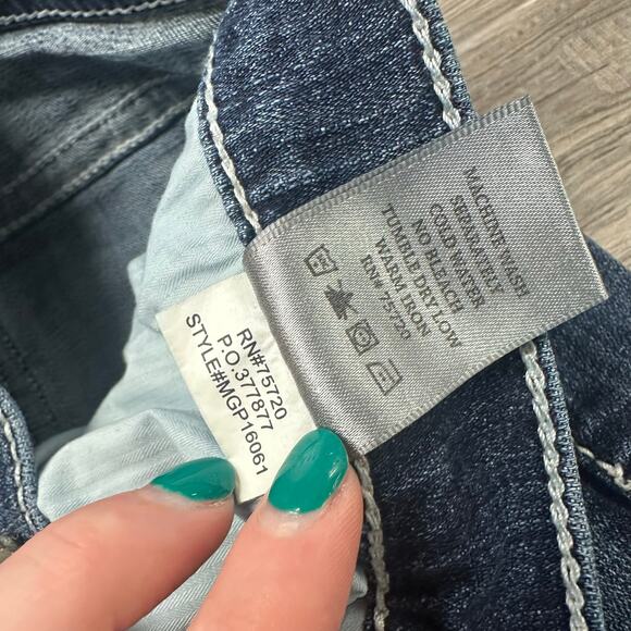 BKE Buckle Jake Blue Mens 32R Faded Denim Straight Leg Distressed Jeans Y2K - Picture 12 of 14